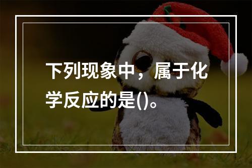 下列现象中，属于化学反应的是()。