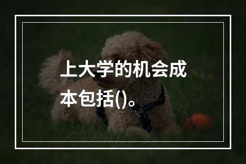 上大学的机会成本包括()。