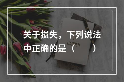 关于损失，下列说法中正确的是（  ）