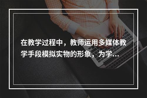 在教学过程中，教师运用多媒体教学手段模拟实物的形象，为学生提