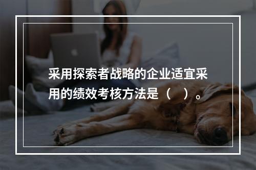 采用探索者战略的企业适宜采用的绩效考核方法是（　）。