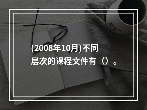 (2008年10月)不同层次的课程文件有（）。