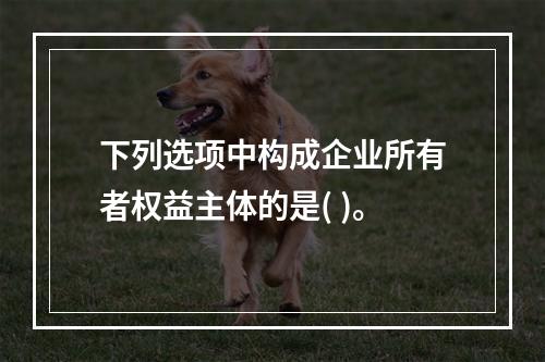 下列选项中构成企业所有者权益主体的是( )。