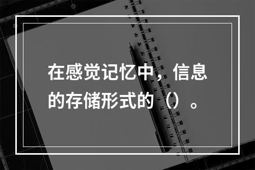 在感觉记忆中，信息的存储形式的（）。