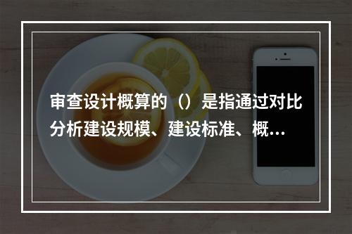 审查设计概算的（）是指通过对比分析建设规模、建设标准、概算编