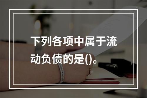 下列各项中属于流动负债的是()。