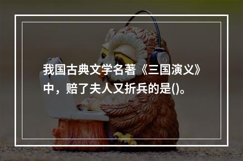 我国古典文学名著《三国演义》中，赔了夫人又折兵的是()。