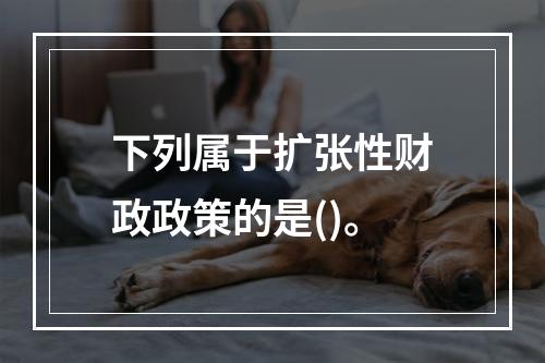 下列属于扩张性财政政策的是()。