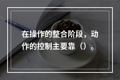 在操作的整合阶段，动作的控制主要靠（）。