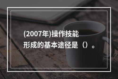 (2007年)操作技能形成的基本途径是（）。