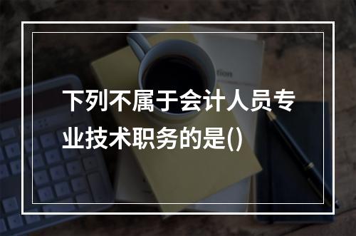 下列不属于会计人员专业技术职务的是()