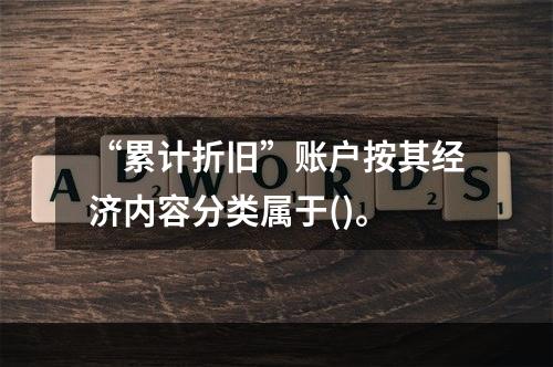 “累计折旧”账户按其经济内容分类属于()。