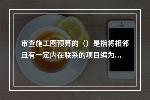 审查施工图预算的（）是指将相邻且有一定内在联系的项目编为一组