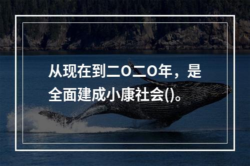 从现在到二O二O年，是全面建成小康社会()。