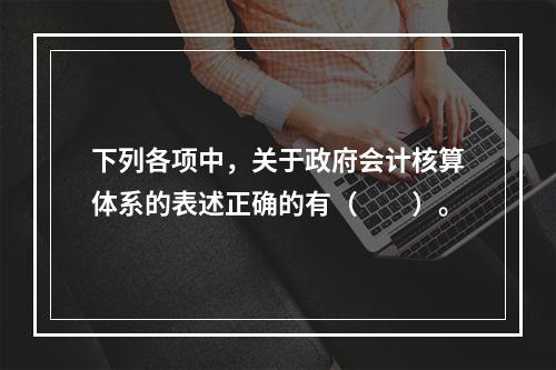 下列各项中，关于政府会计核算体系的表述正确的有（　　）。