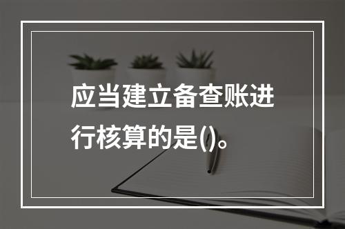 应当建立备查账进行核算的是()。