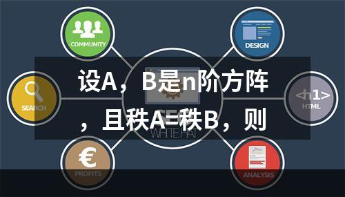 设A，B是n阶方阵，且秩A=秩B，则