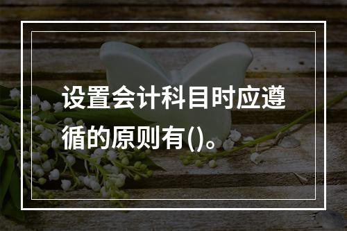 设置会计科目时应遵循的原则有()。