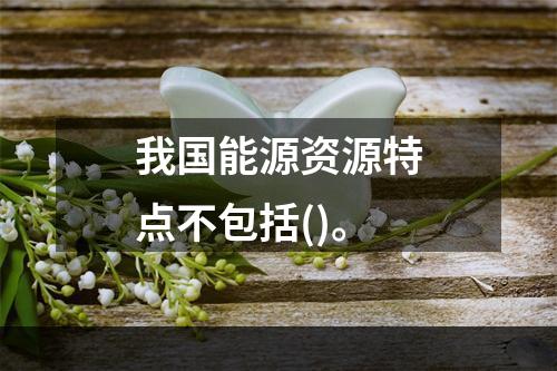 我国能源资源特点不包括()。