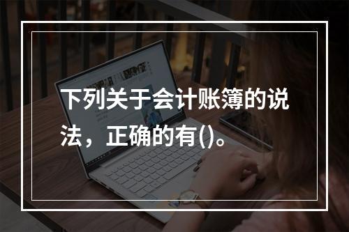 下列关于会计账簿的说法，正确的有()。