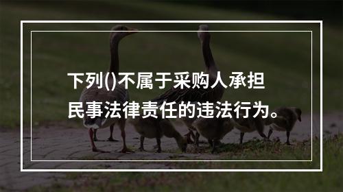 下列()不属于采购人承担民事法律责任的违法行为。