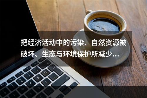 把经济活动中的污染、自然资源被破坏、生态与环境保护所减少和增