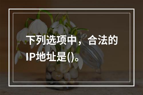 下列选项中，合法的IP地址是()。