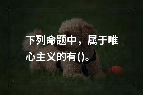 下列命题中，属于唯心主义的有()。