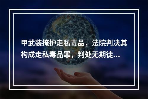 甲武装掩护走私毒品，法院判决其构成走私毒品罪，判处无期徒刑，