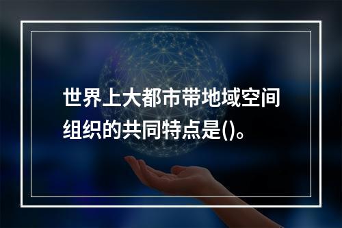 世界上大都市带地域空间组织的共同特点是()。