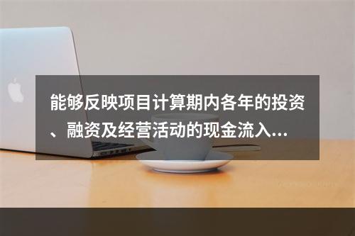 能够反映项目计算期内各年的投资、融资及经营活动的现金流入和流