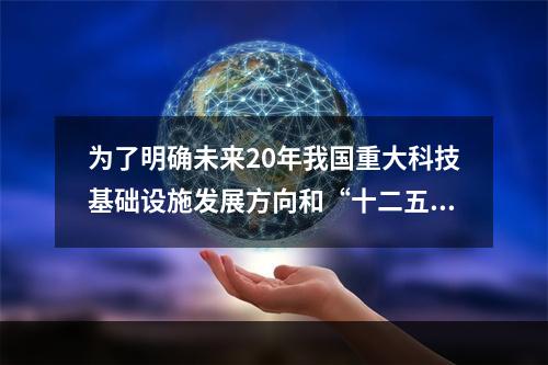 为了明确未来20年我国重大科技基础设施发展方向和“十二五”时