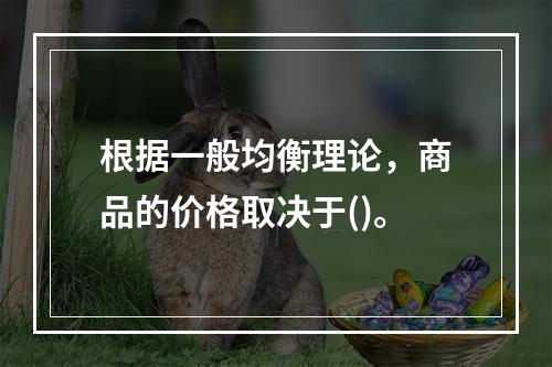 根据一般均衡理论，商品的价格取决于()。