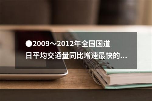 ●2009～2012年全国国道日平均交通量同比增速最快的一年