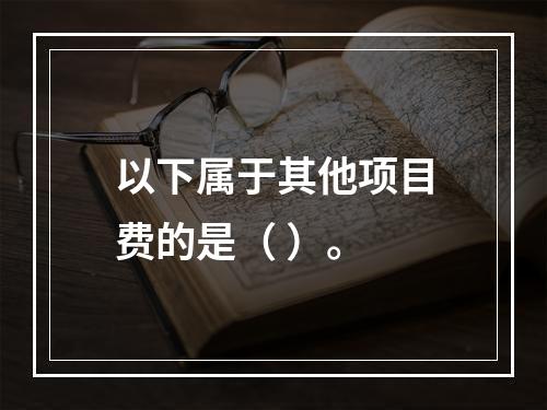 以下属于其他项目费的是（ ）。