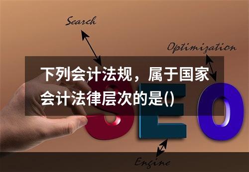 下列会计法规，属于国家会计法律层次的是()