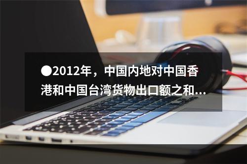 ●2012年，中国内地对中国香港和中国台湾货物出口额之和占货