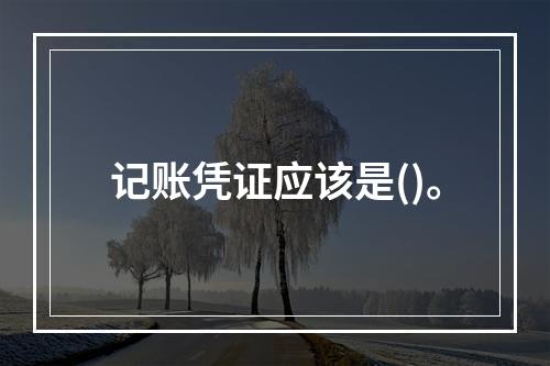 记账凭证应该是()。