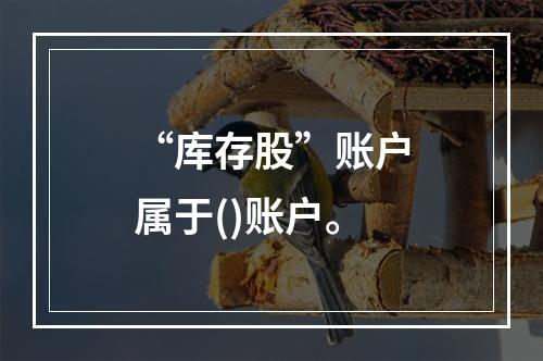 “库存股”账户属于()账户。