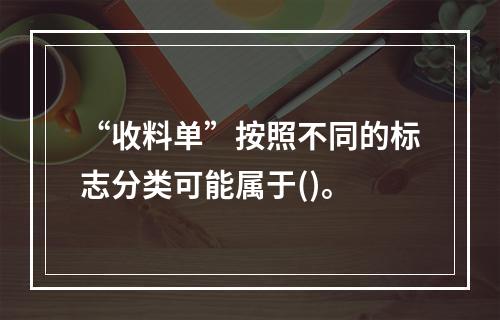 “收料单”按照不同的标志分类可能属于()。