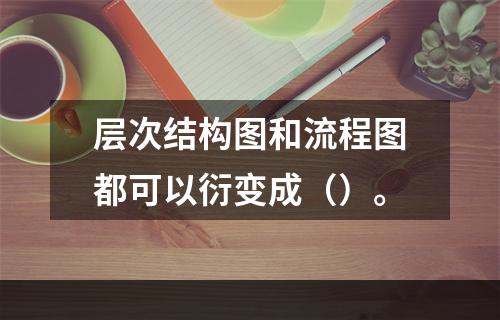 层次结构图和流程图都可以衍变成（）。