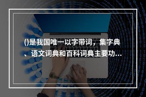 ()是我国唯一以字带词，集字典、语文词典和百科词典主要功能于