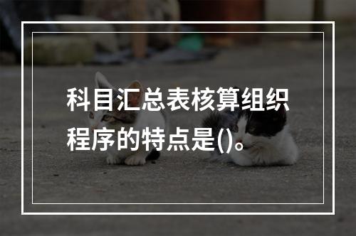 科目汇总表核算组织程序的特点是()。