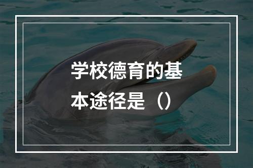 学校德育的基本途径是（）