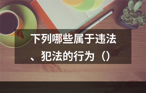 下列哪些属于违法、犯法的行为（）