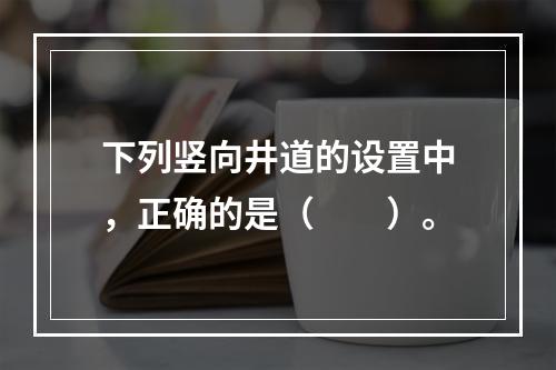 下列竖向井道的设置中，正确的是（  ）。