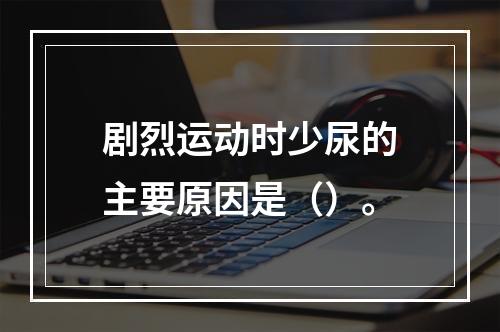 剧烈运动时少尿的主要原因是（）。