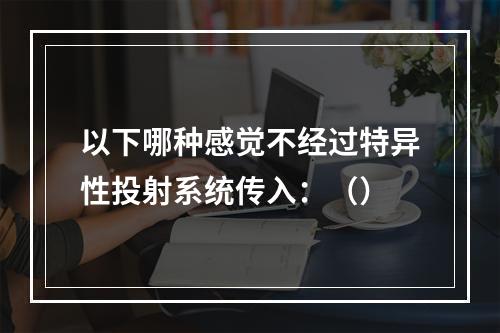 以下哪种感觉不经过特异性投射系统传入：（）