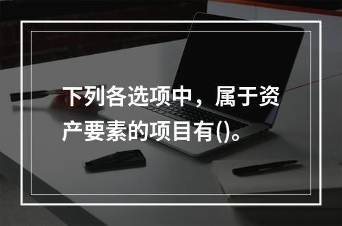 下列各选项中，属于资产要素的项目有()。