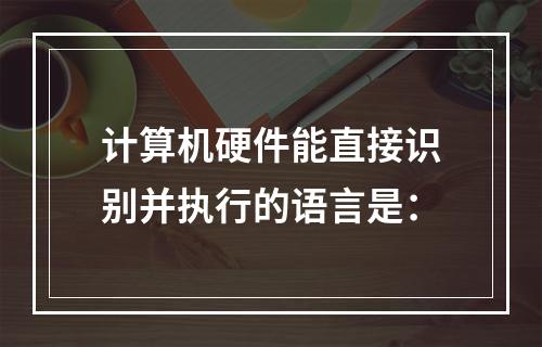 计算机硬件能直接识别并执行的语言是：